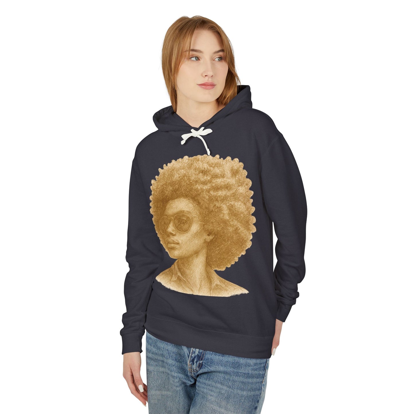 Afro Retro Portrait Hoodie — Vintage Afrocentric Art Pullover