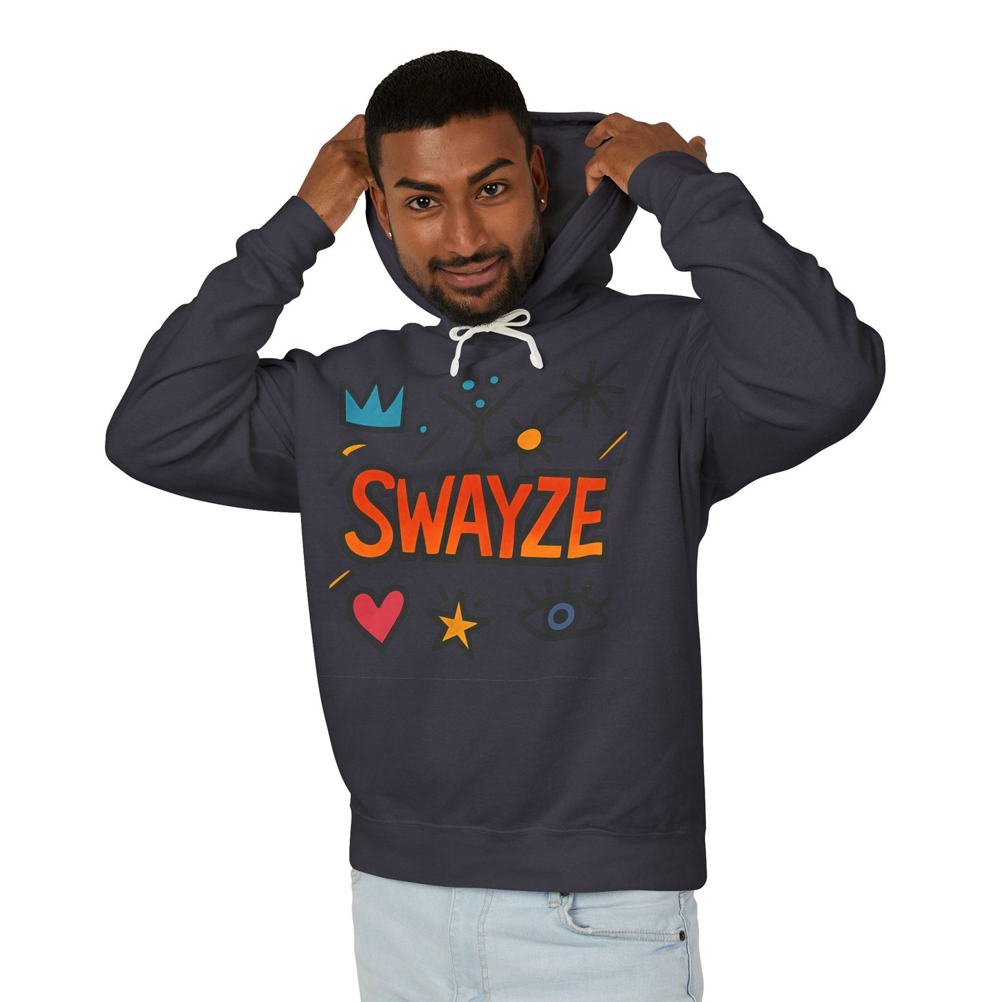 Swayze Graphic Hoodie — Retro Doodle Logo Pullover