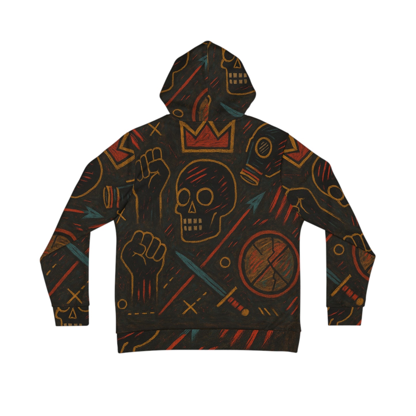 Skull & Shield All-Over Print Hoodie