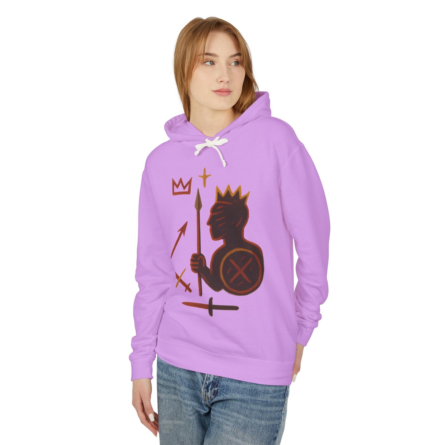 Warrior King Hoodie — Crowned Soldier Graphic Pullover