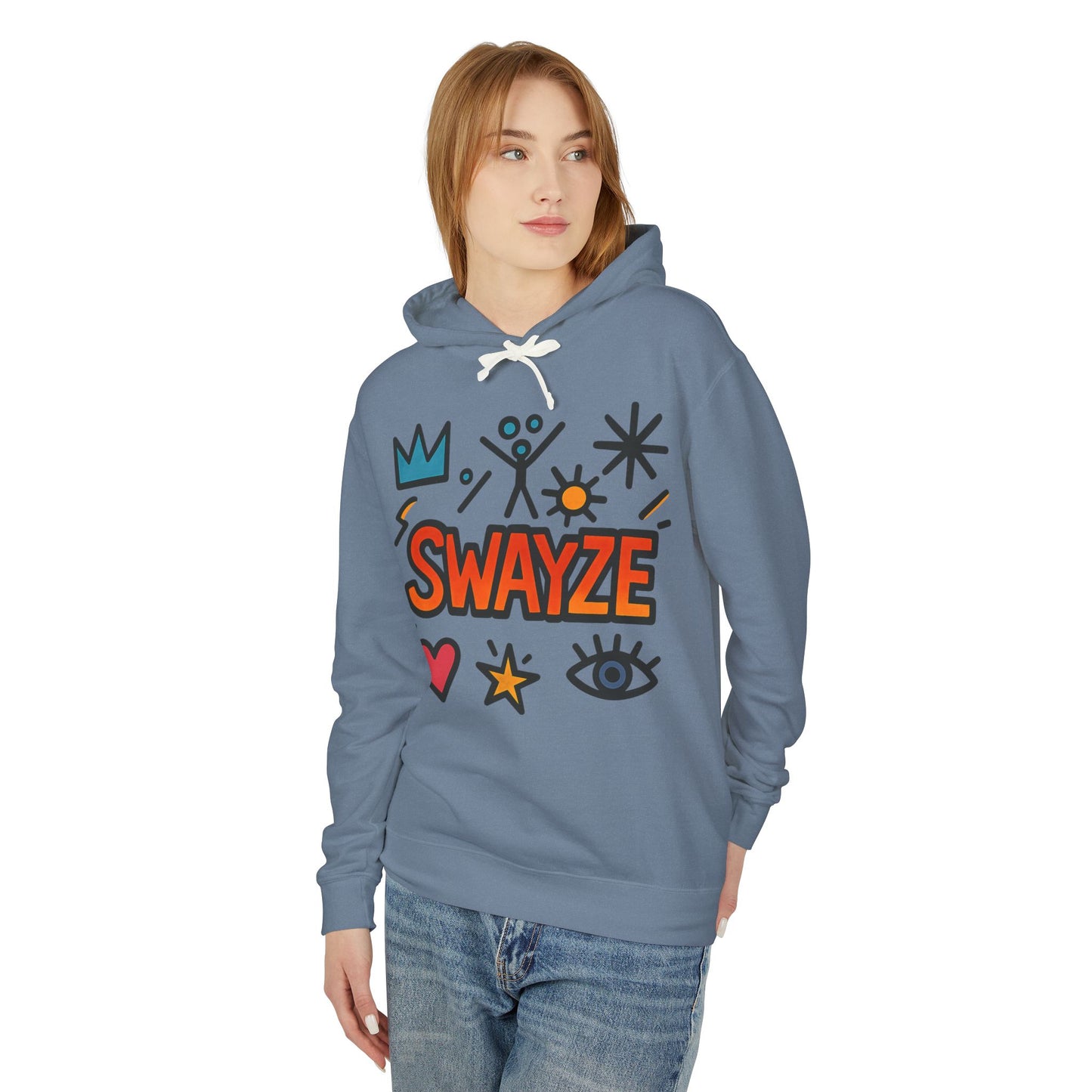 Swayze Graphic Hoodie — Retro Doodle Logo Pullover