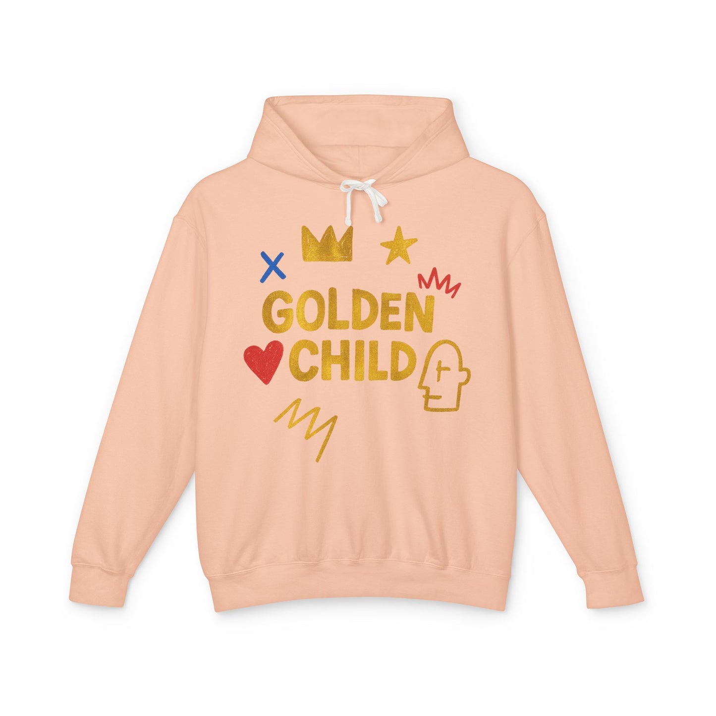 Golden Child Hoodie — Cute Gold Graphic Lightweight Sweatshirt