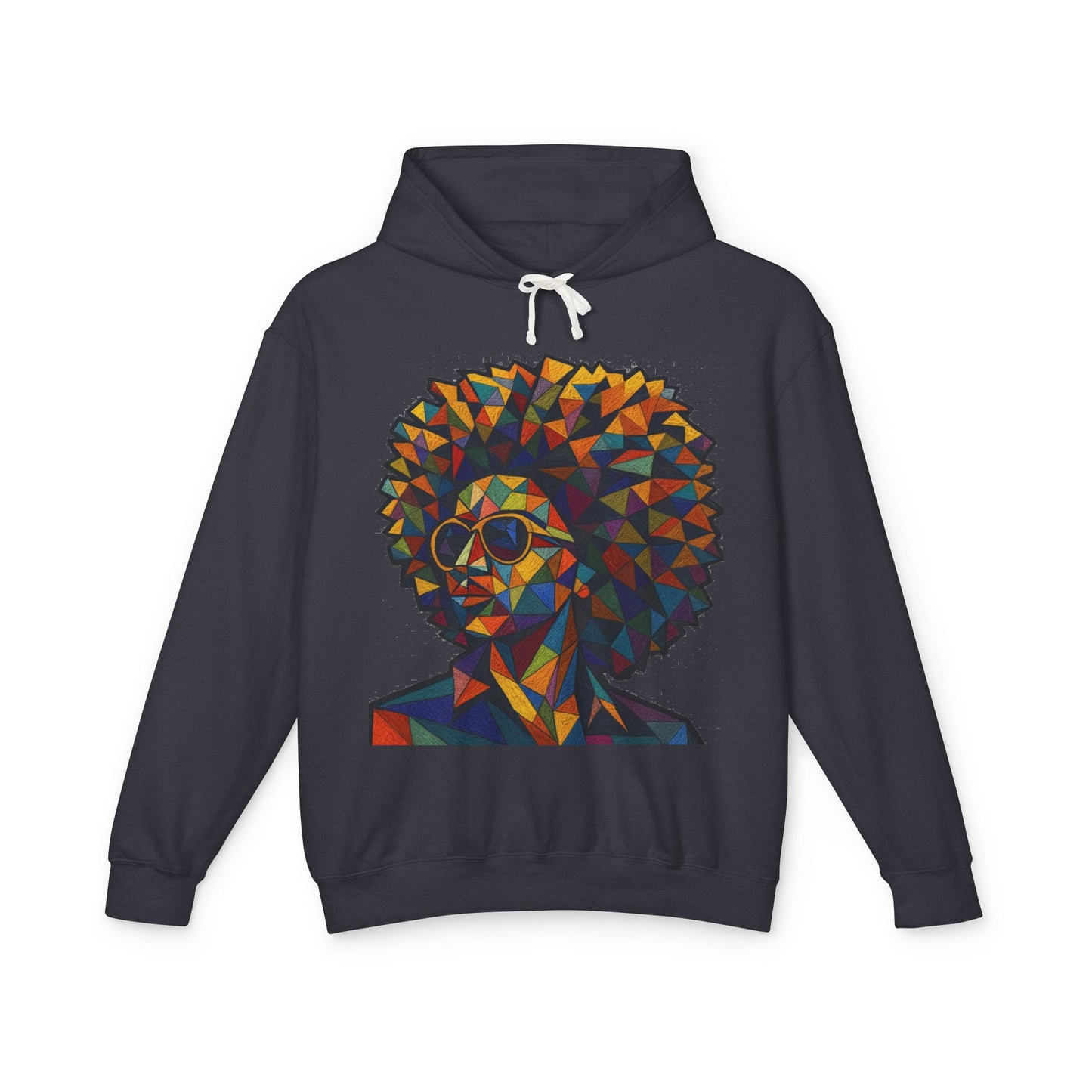 Afro Geometry Hoodie — Colorful Abstract Afrocentric Portrait Sweatshirt