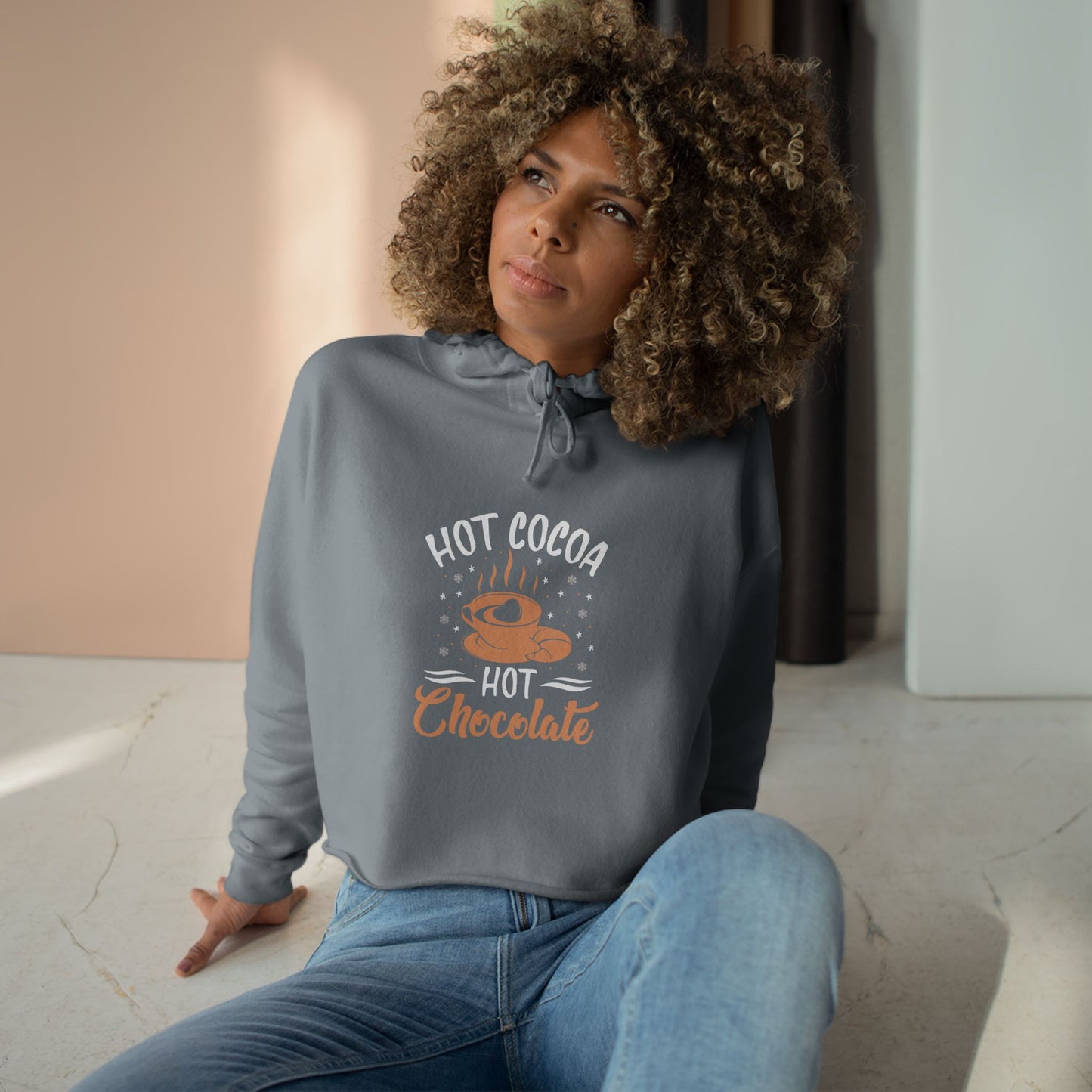 Hot Cocoa Crop Hoodie