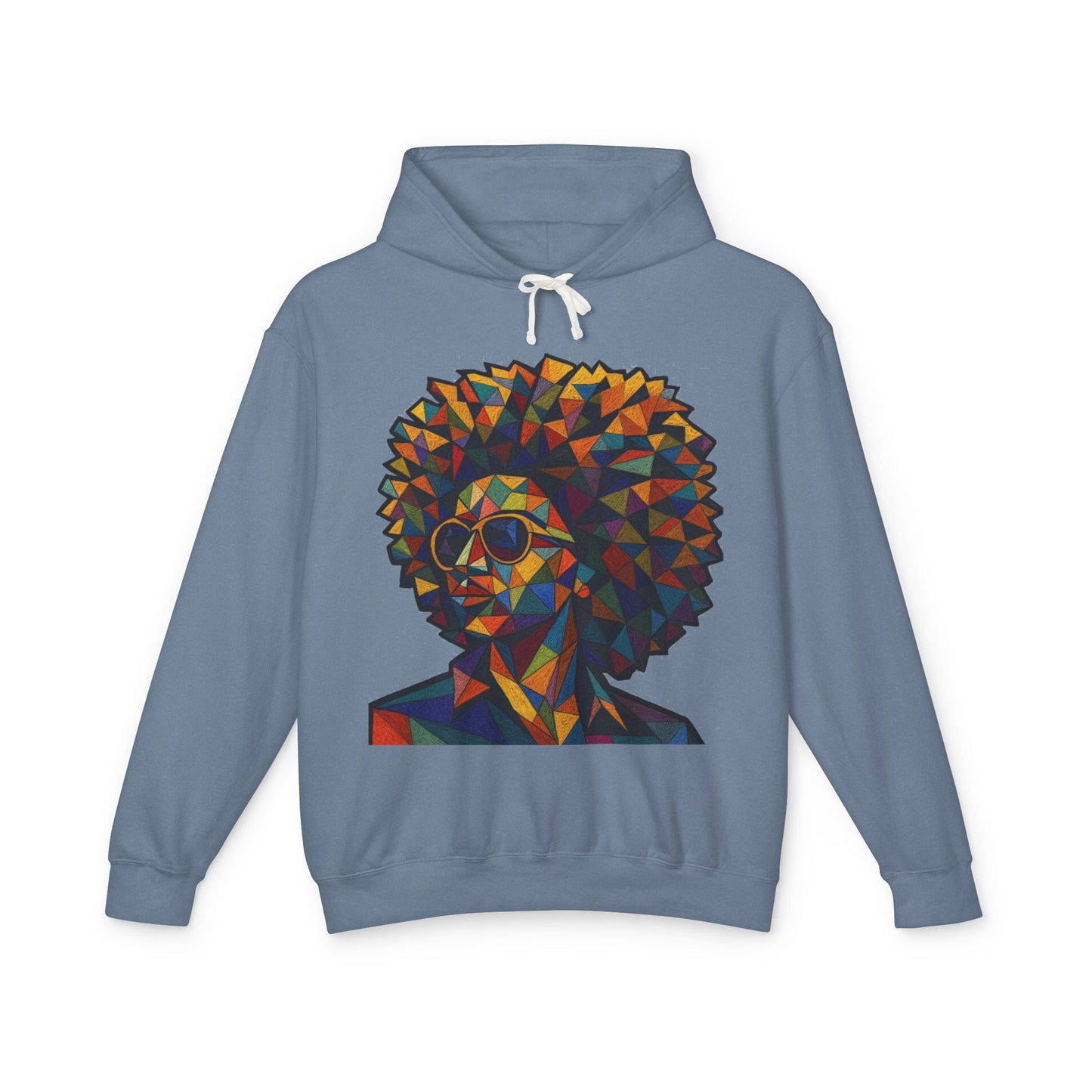 Afro Geometry Hoodie — Colorful Abstract Afrocentric Portrait Sweatshirt