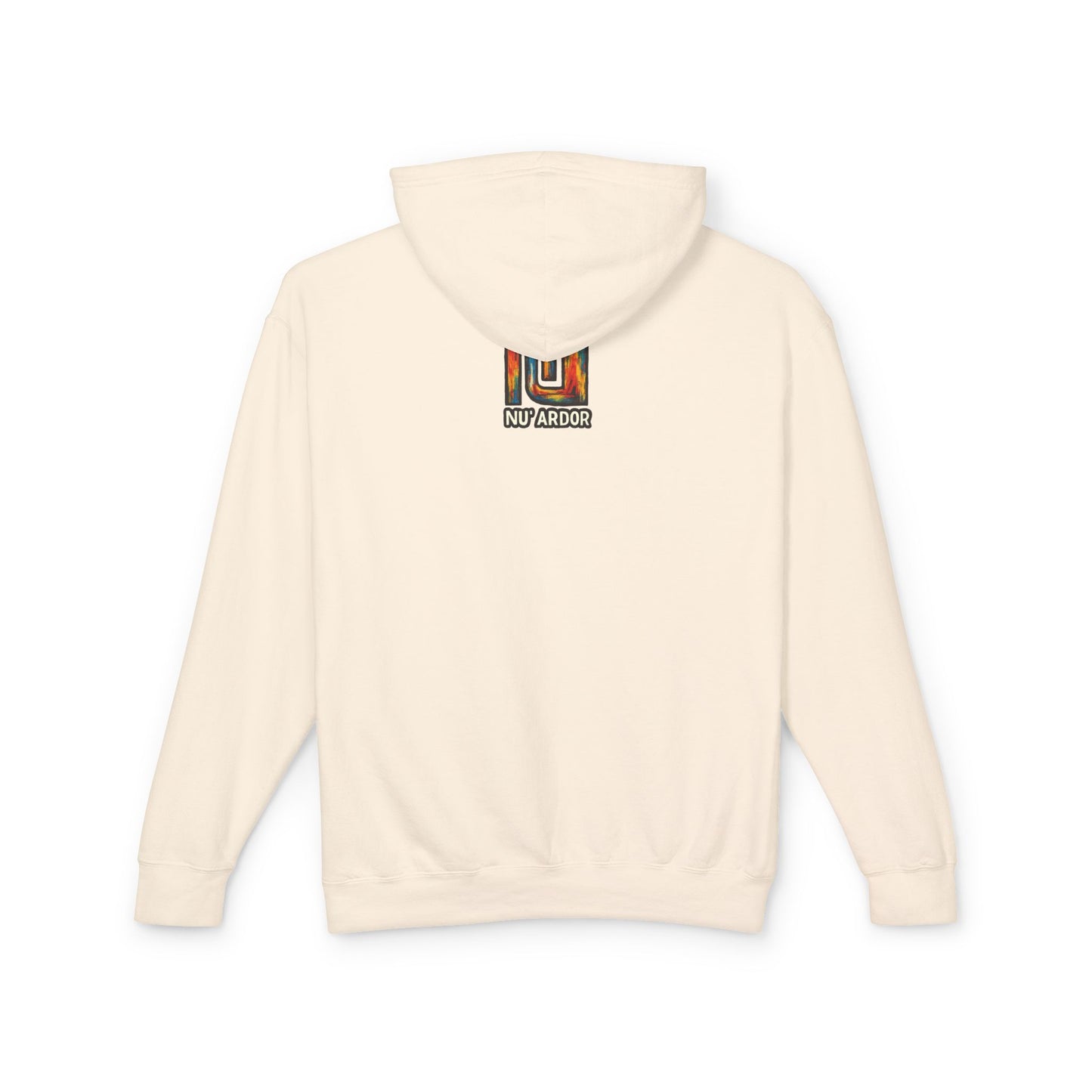 Abstract Symbols Hoodie — Minimalist Sun, Cross & '4' Graphic Lightweight Hooded Sweatshirt