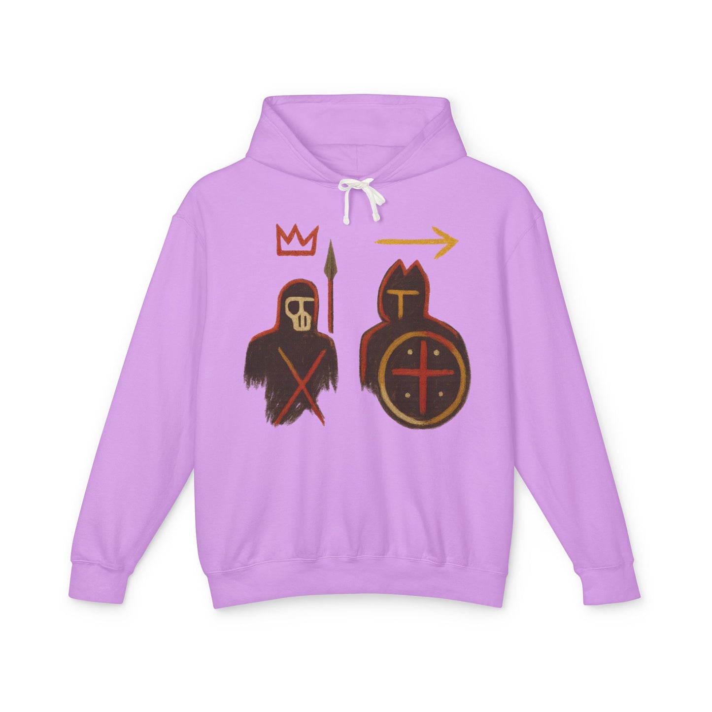 Medieval Warriors Hoodie — Shield & Spear Graphic Lightweight Hooded Sweatshirt
