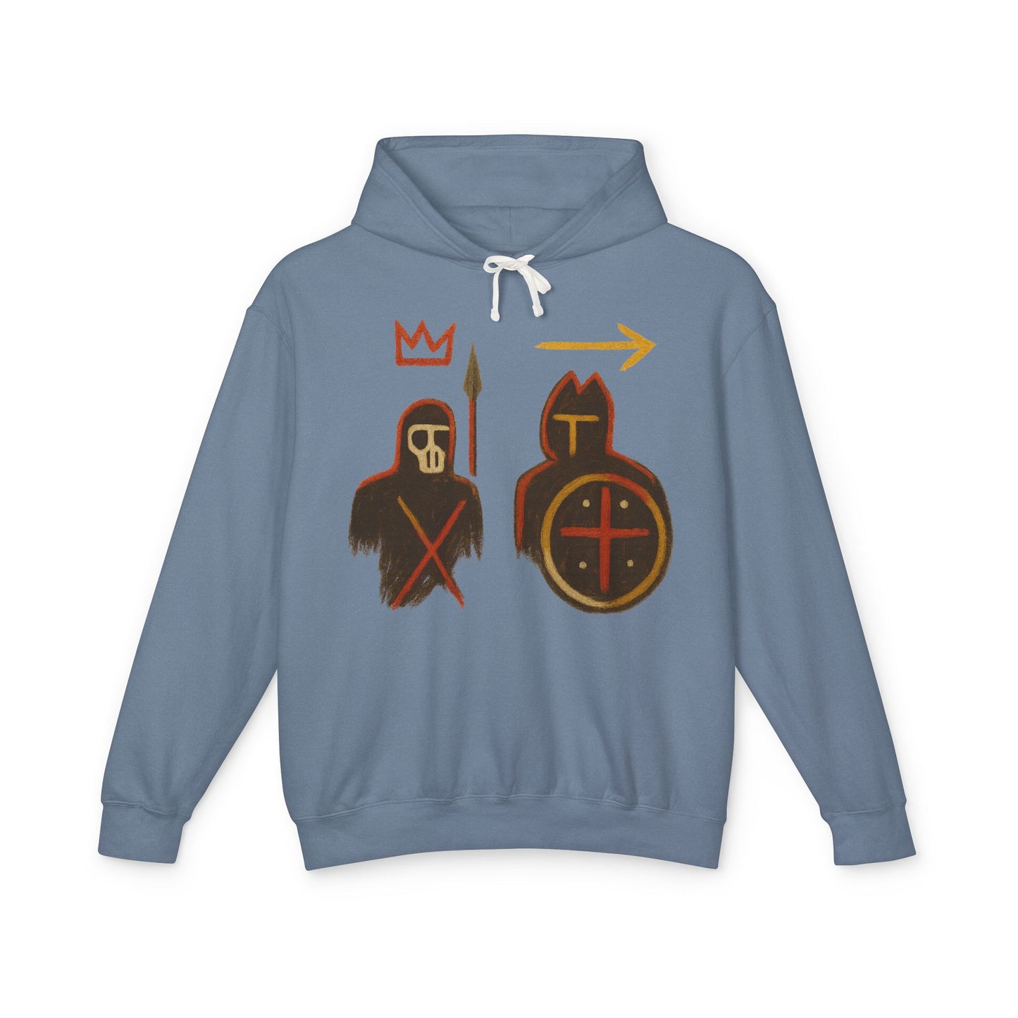 Medieval Warriors Hoodie — Shield & Spear Graphic Lightweight Hooded Sweatshirt