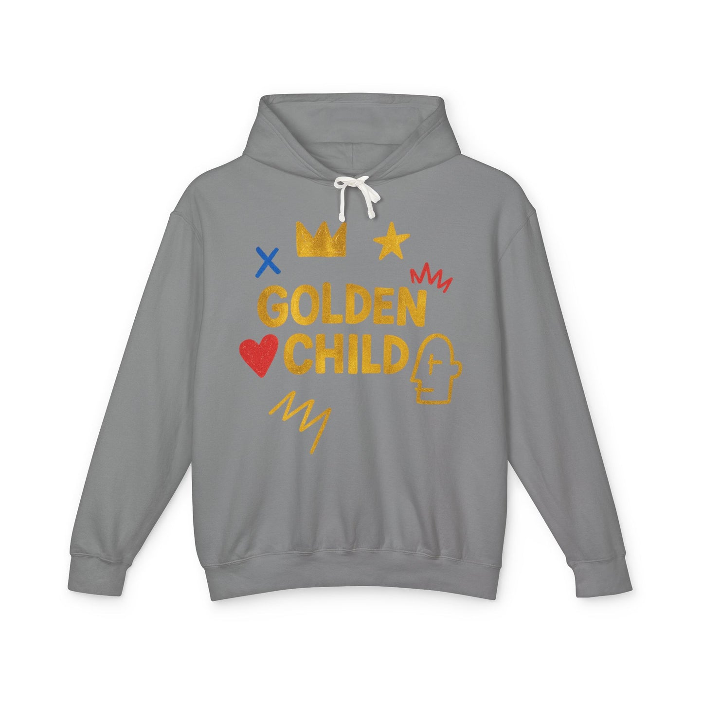 Golden Child Hoodie — Cute Gold Graphic Lightweight Sweatshirt