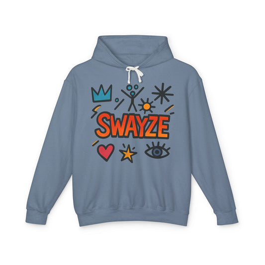 Swayze Graphic Hoodie — Retro Doodle Logo Pullover