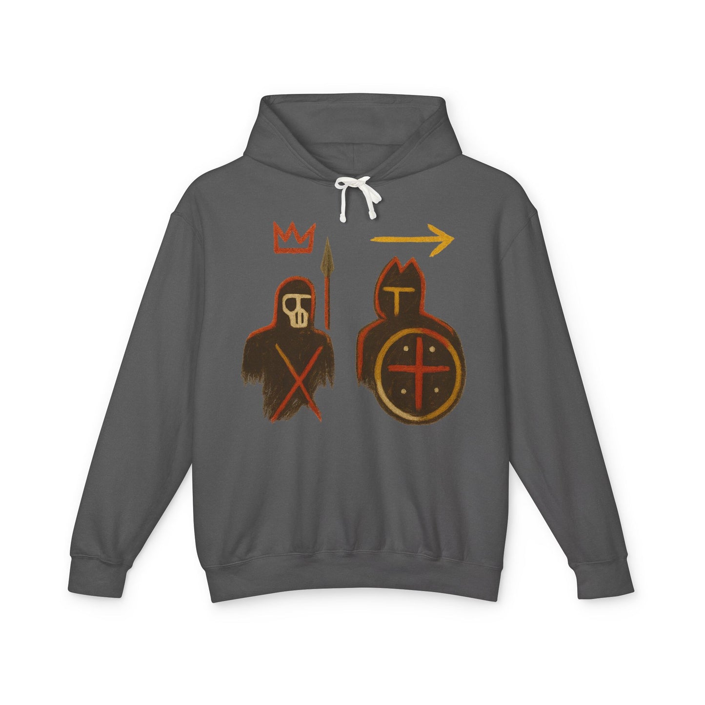 Medieval Warriors Hoodie — Shield & Spear Graphic Lightweight Hooded Sweatshirt