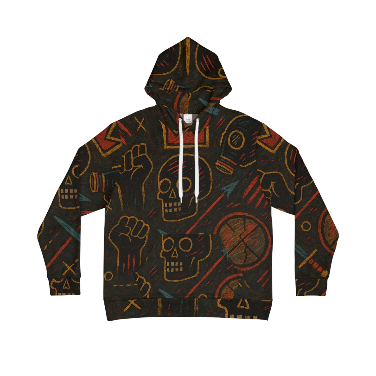 Skull & Shield All-Over Print Hoodie