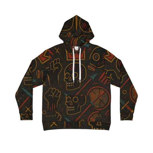 Skull & Shield All-Over Print Hoodie