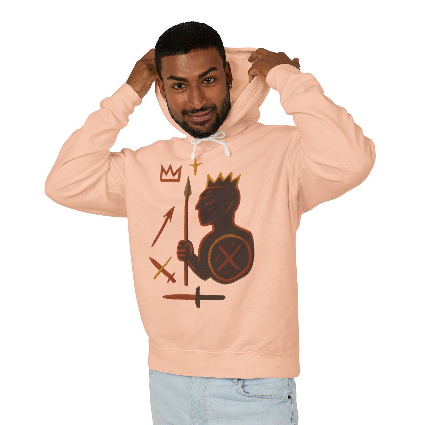 Warrior King Hoodie — Crowned Soldier Graphic Pullover