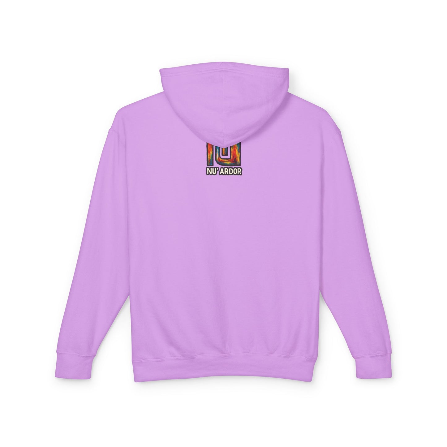 Abstract Symbols Hoodie — Minimalist Sun, Cross & '4' Graphic Lightweight Hooded Sweatshirt