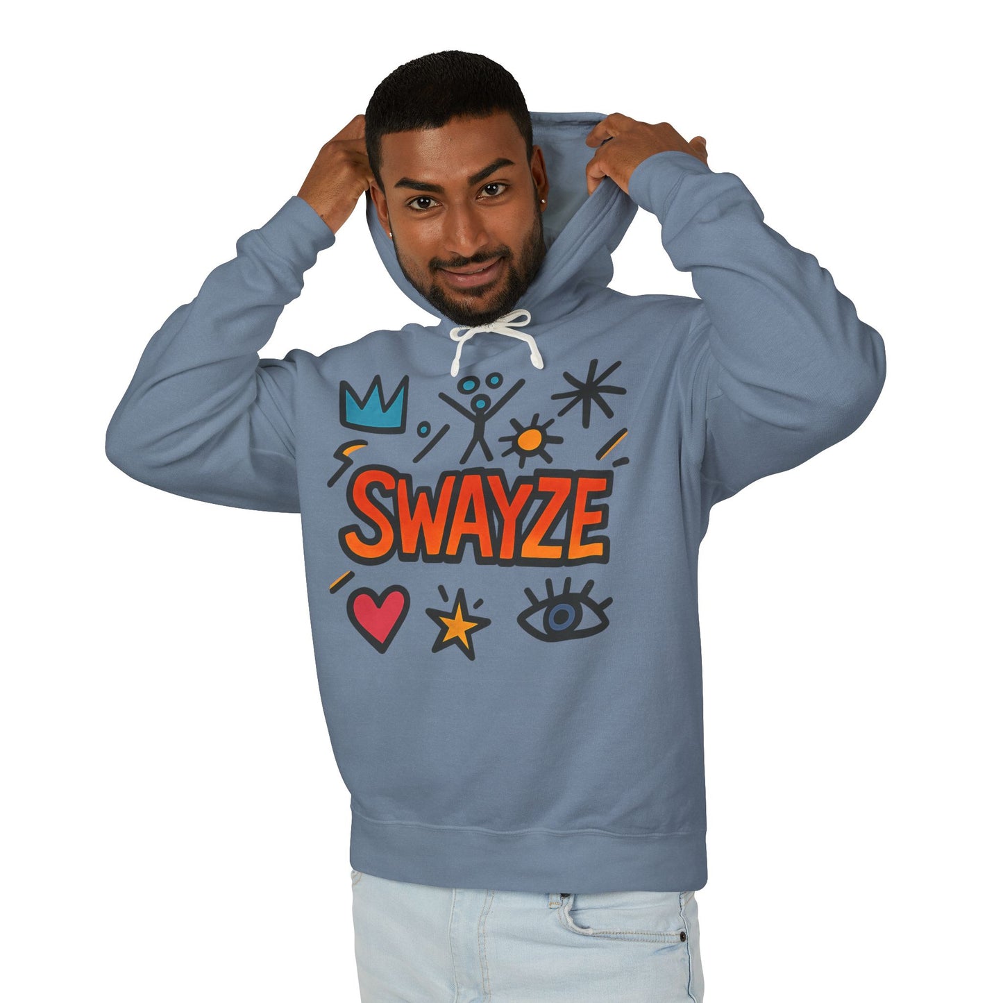 Swayze Graphic Hoodie — Retro Doodle Logo Pullover