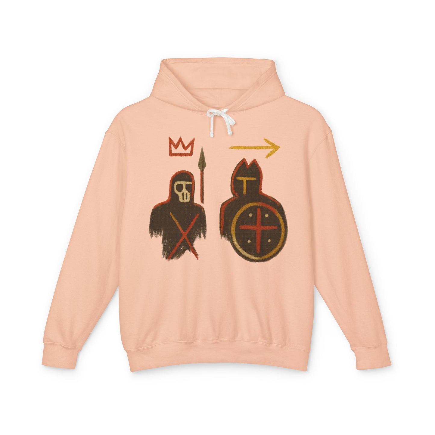 Medieval Warriors Hoodie — Shield & Spear Graphic Lightweight Hooded Sweatshirt