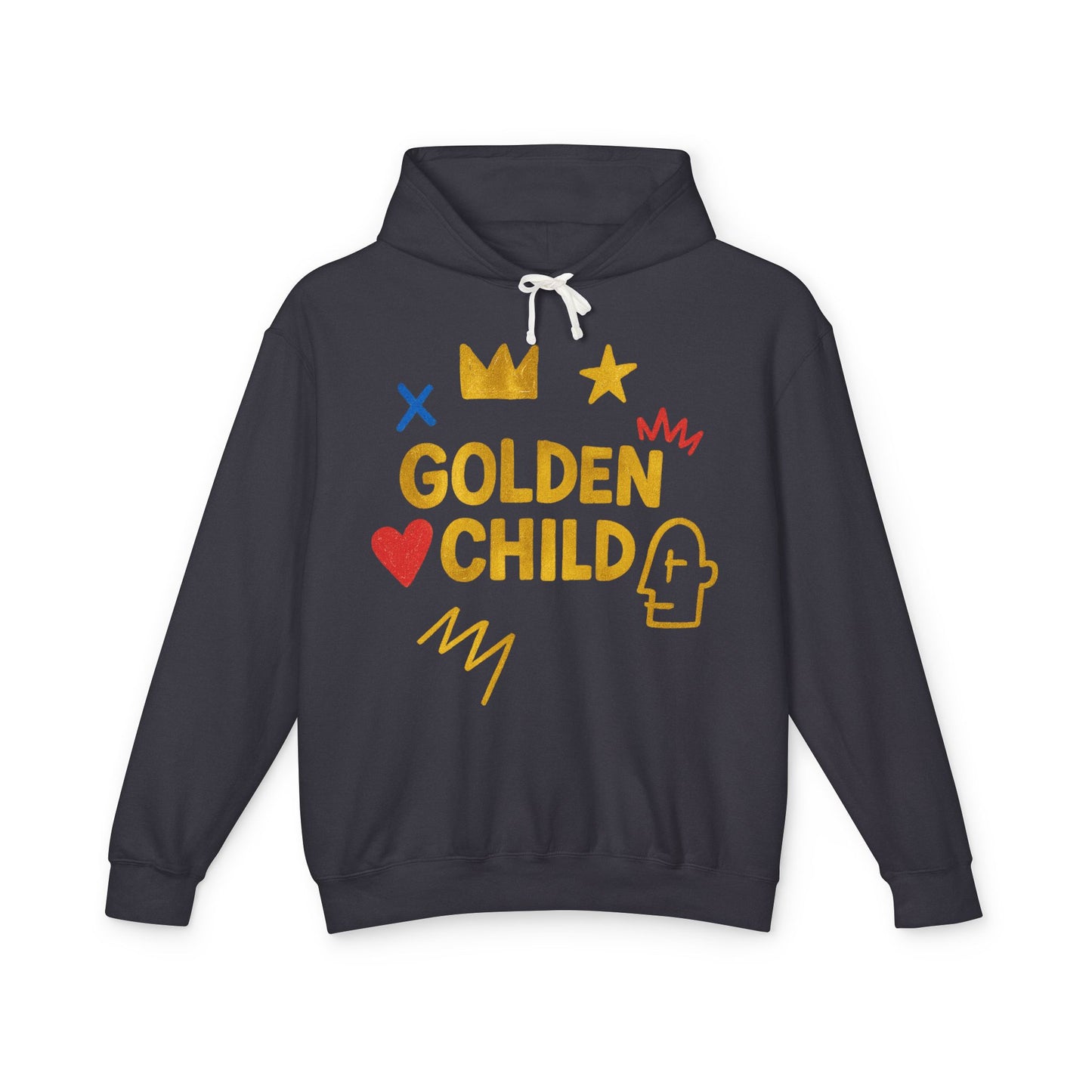 Golden Child Hoodie — Cute Gold Graphic Lightweight Sweatshirt