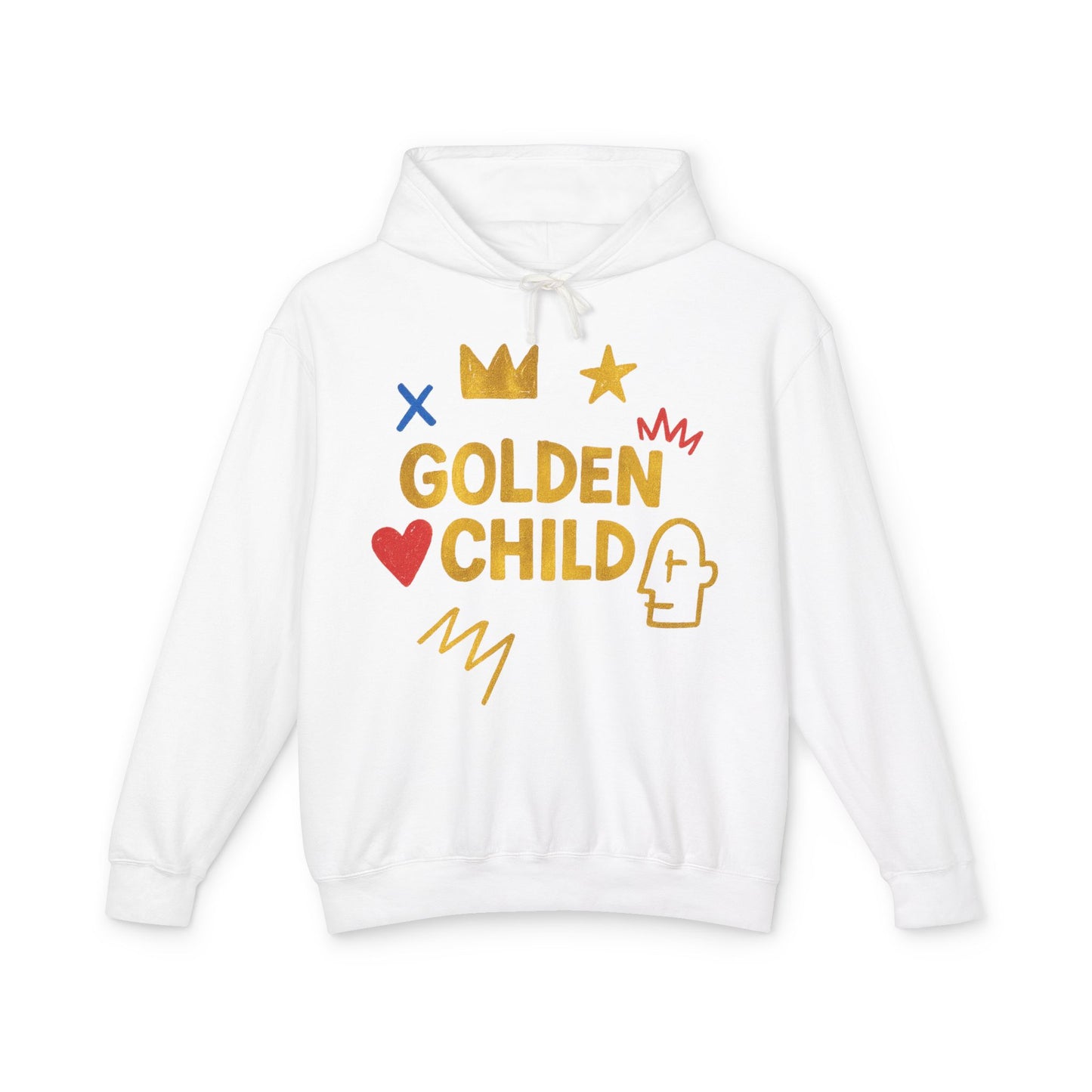 Golden Child Hoodie — Cute Gold Graphic Lightweight Sweatshirt