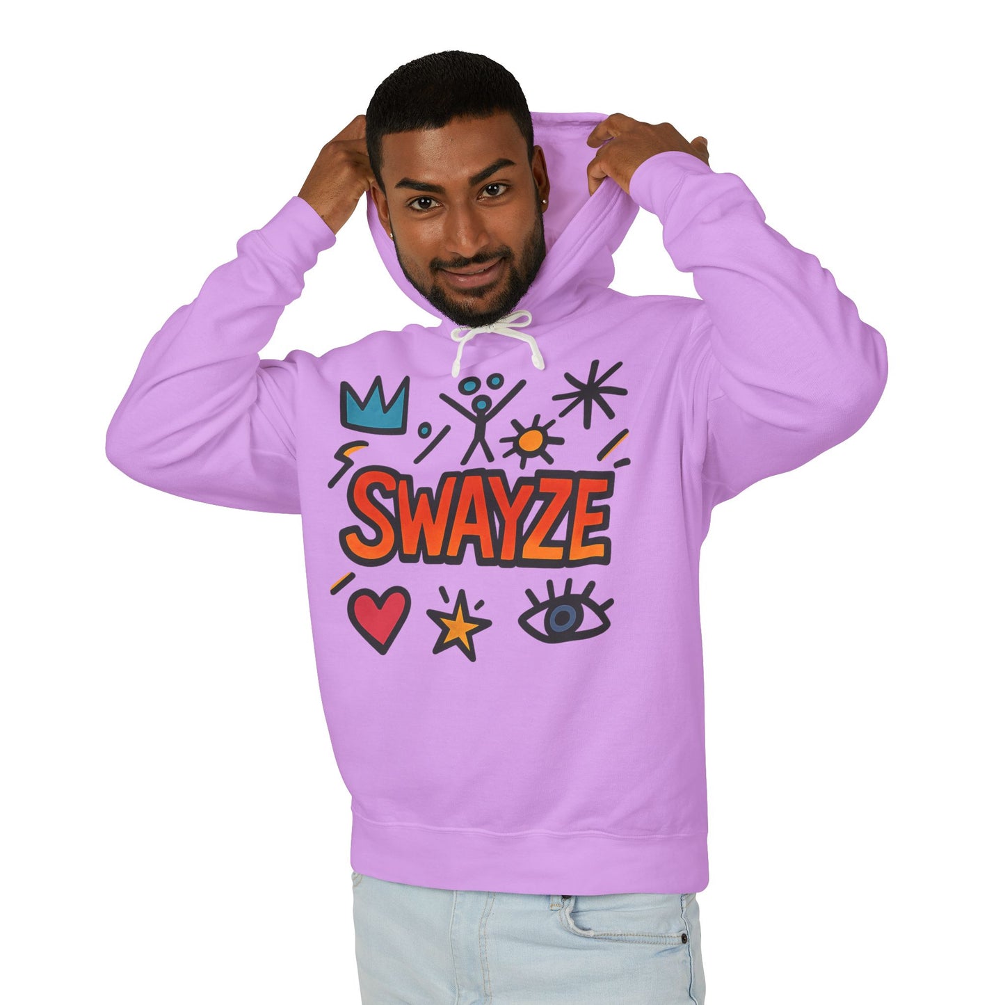 Swayze Graphic Hoodie — Retro Doodle Logo Pullover