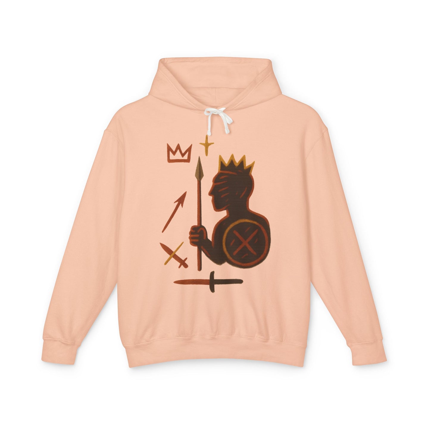 Warrior King Hoodie — Crowned Soldier Graphic Pullover