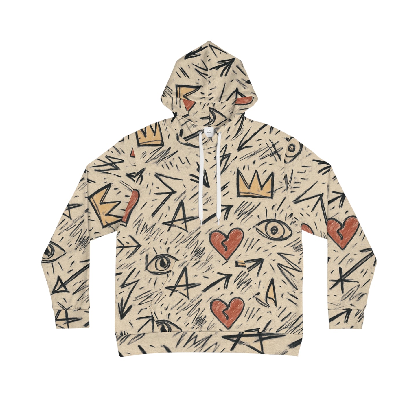Graffiti Heart & Crown Hoodie