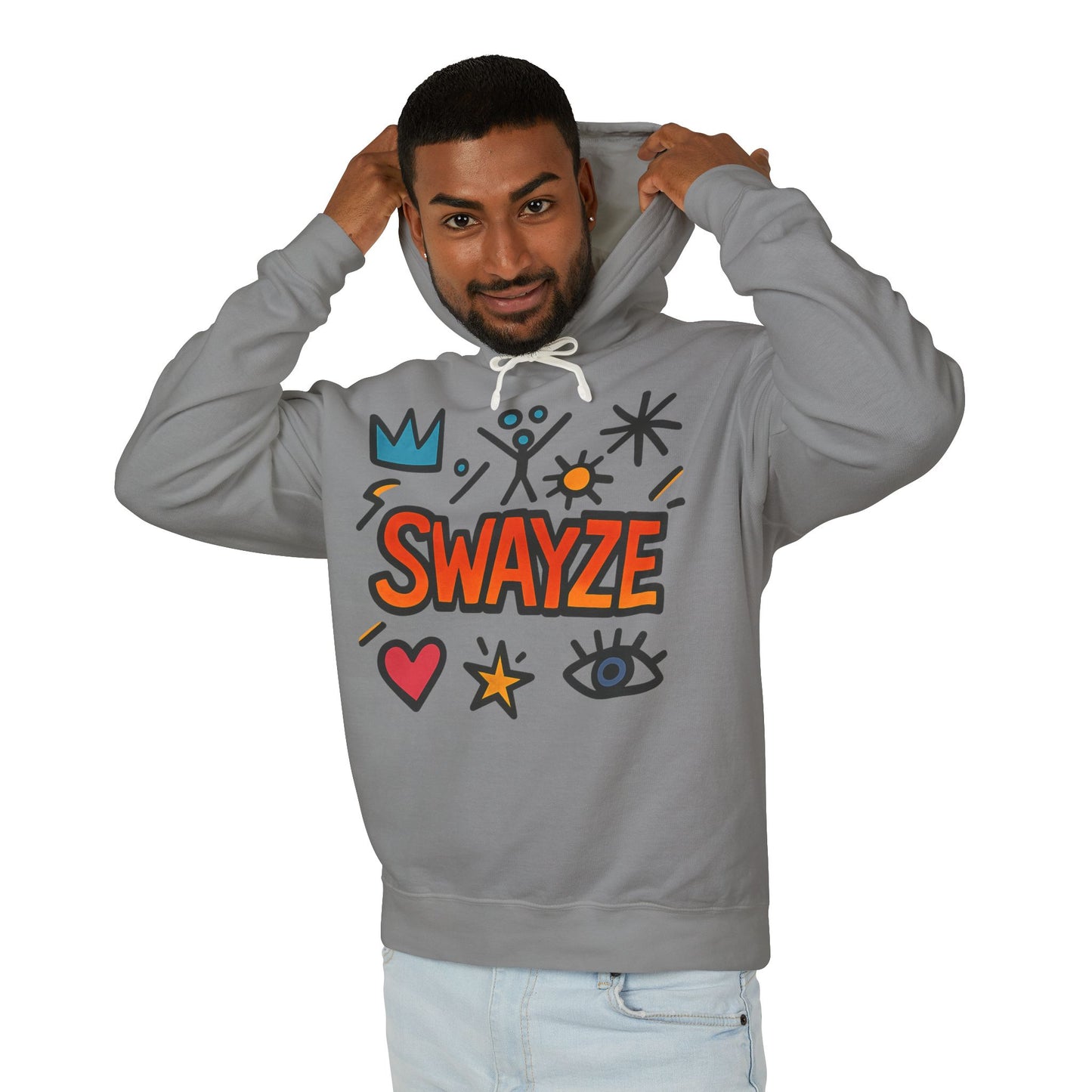 Swayze Graphic Hoodie — Retro Doodle Logo Pullover