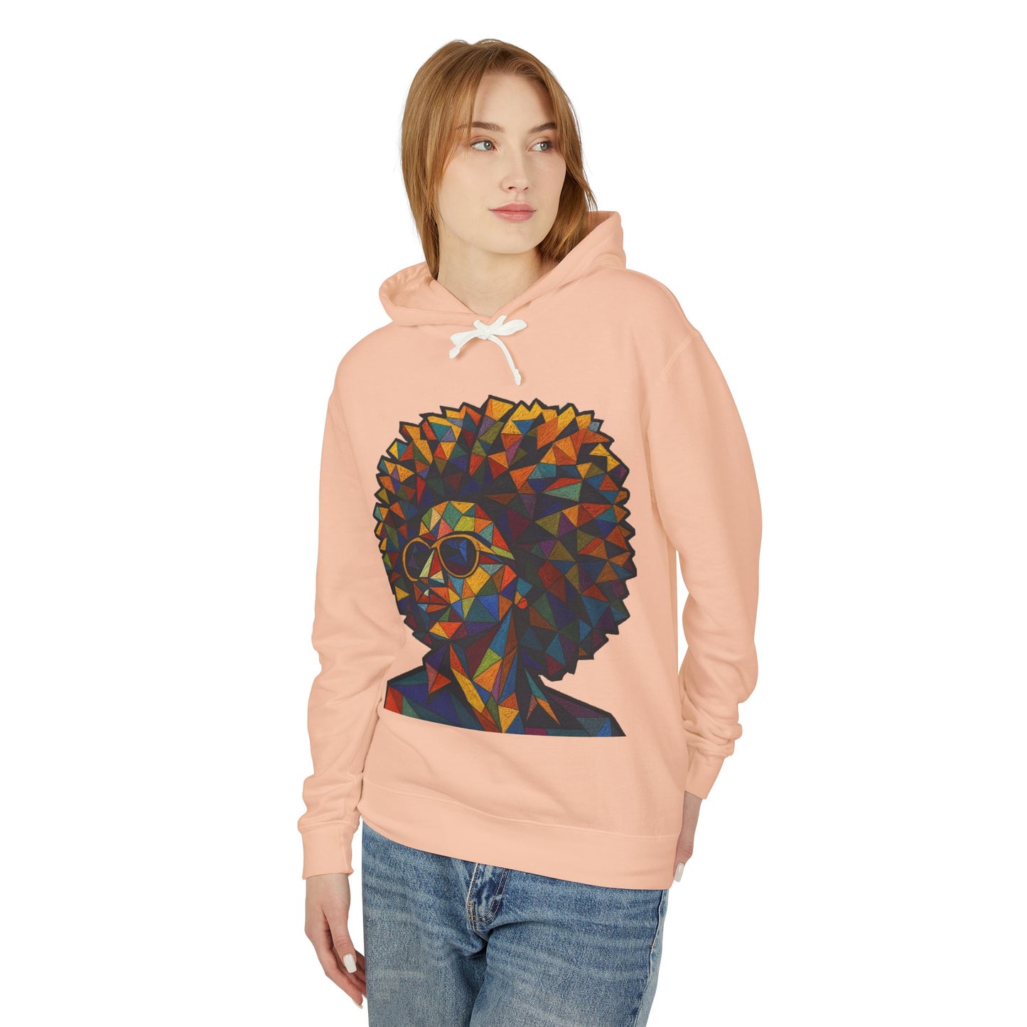 Afro Geometry Hoodie — Colorful Abstract Afrocentric Portrait Sweatshirt