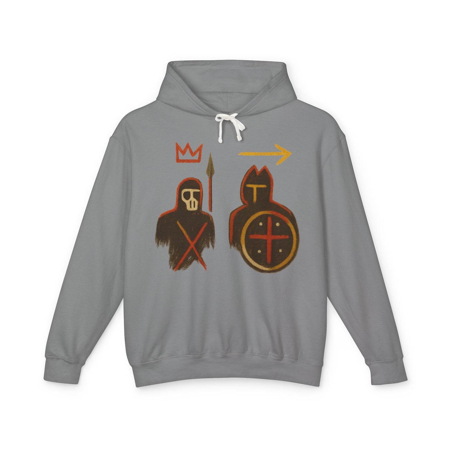Medieval Warriors Hoodie — Shield & Spear Graphic Lightweight Hooded Sweatshirt