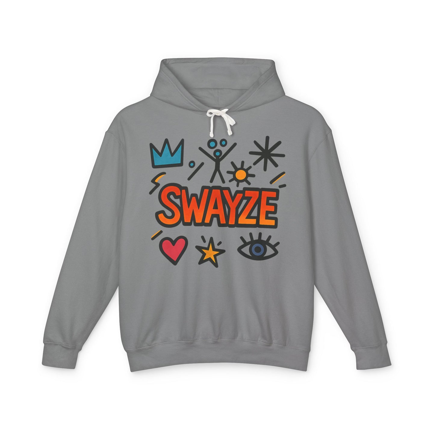 Swayze Graphic Hoodie — Retro Doodle Logo Pullover