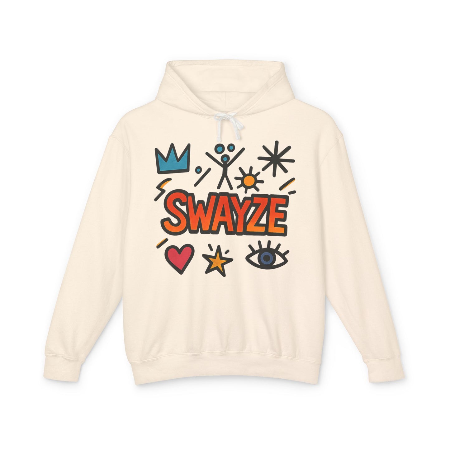Swayze Graphic Hoodie — Retro Doodle Logo Pullover