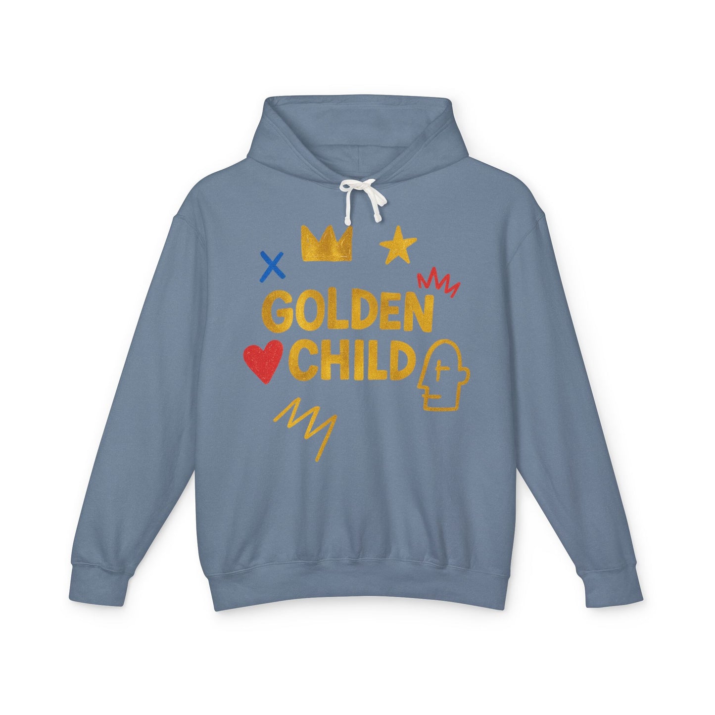 Golden Child Hoodie — Cute Gold Graphic Lightweight Sweatshirt