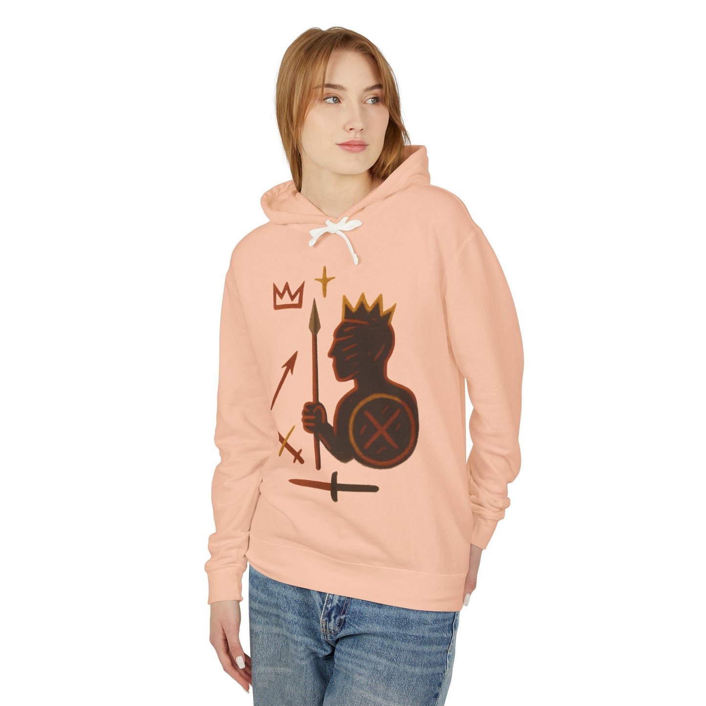Warrior King Hoodie — Crowned Soldier Graphic Pullover