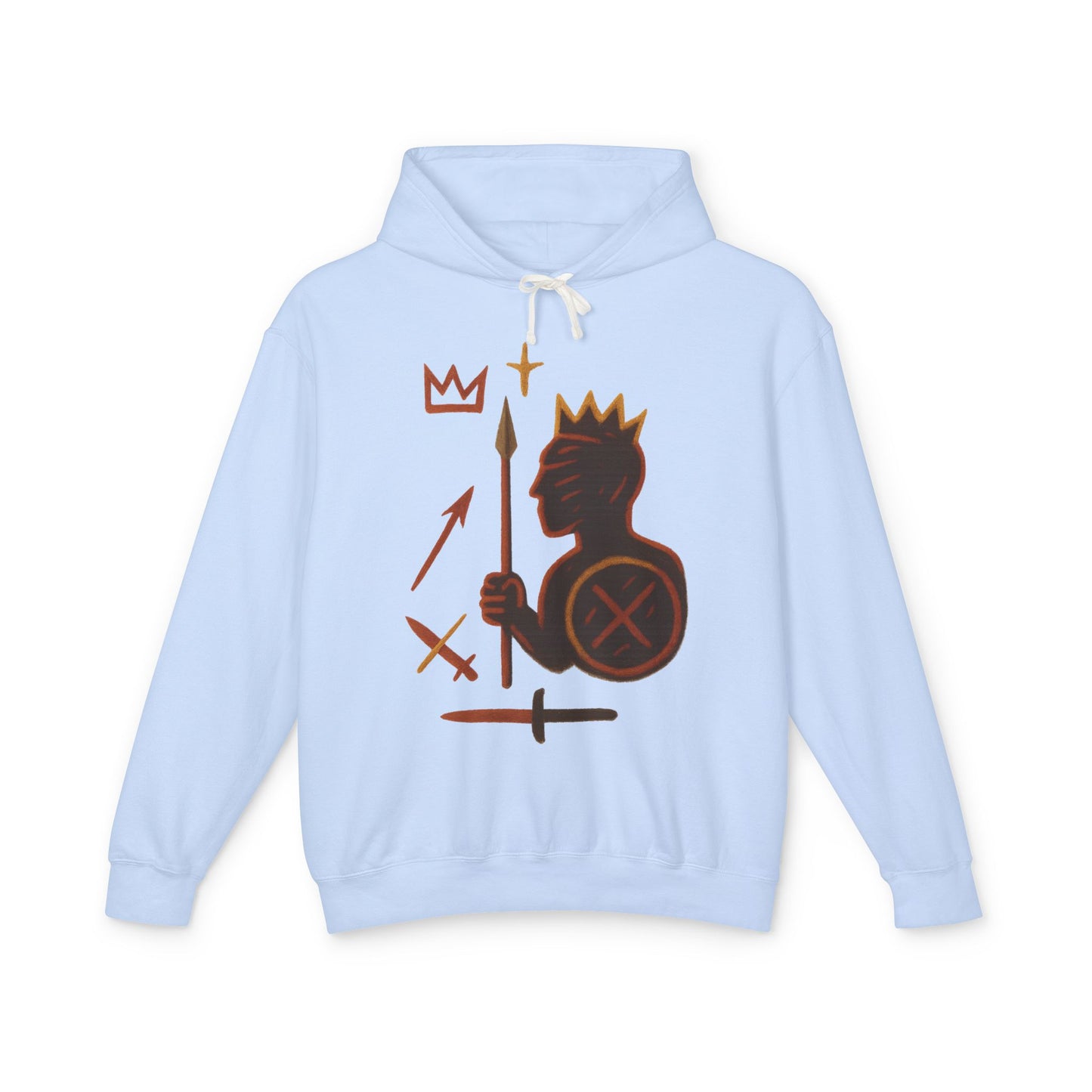 Warrior King Hoodie — Crowned Soldier Graphic Pullover