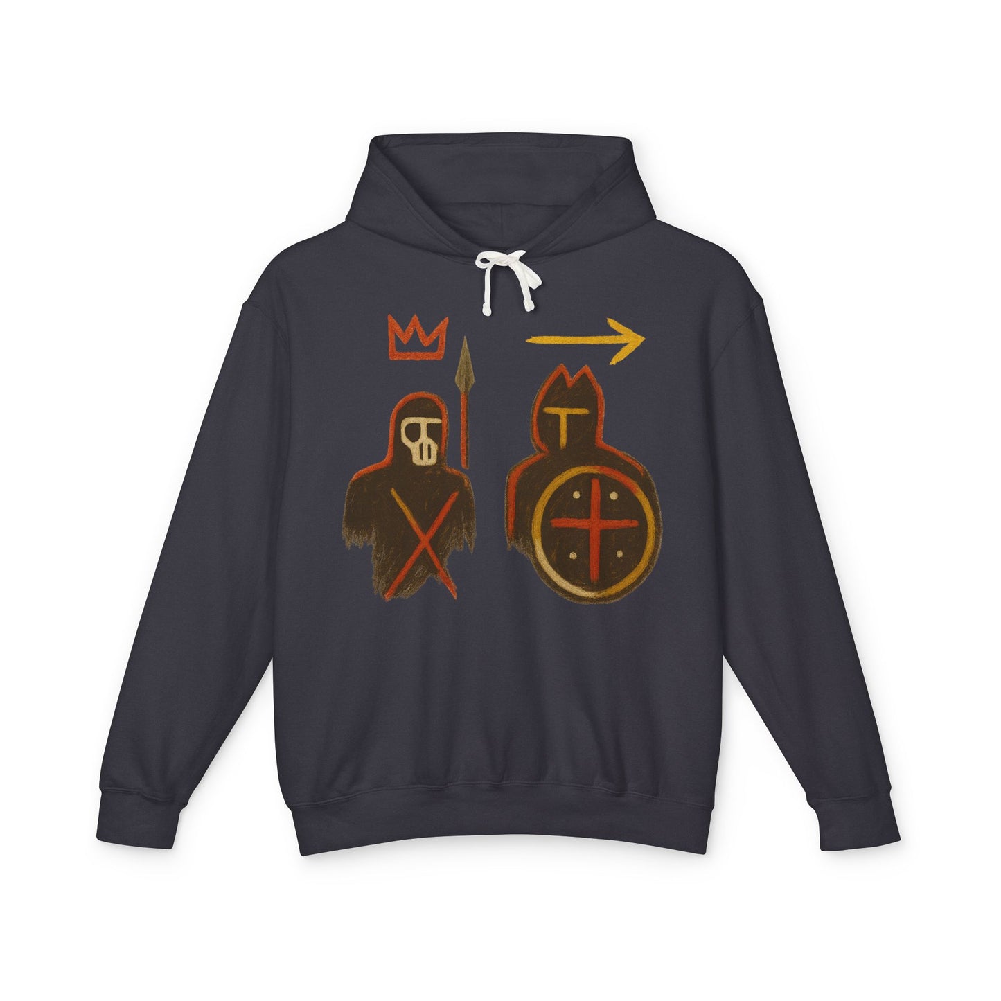Medieval Warriors Hoodie — Shield & Spear Graphic Lightweight Hooded Sweatshirt