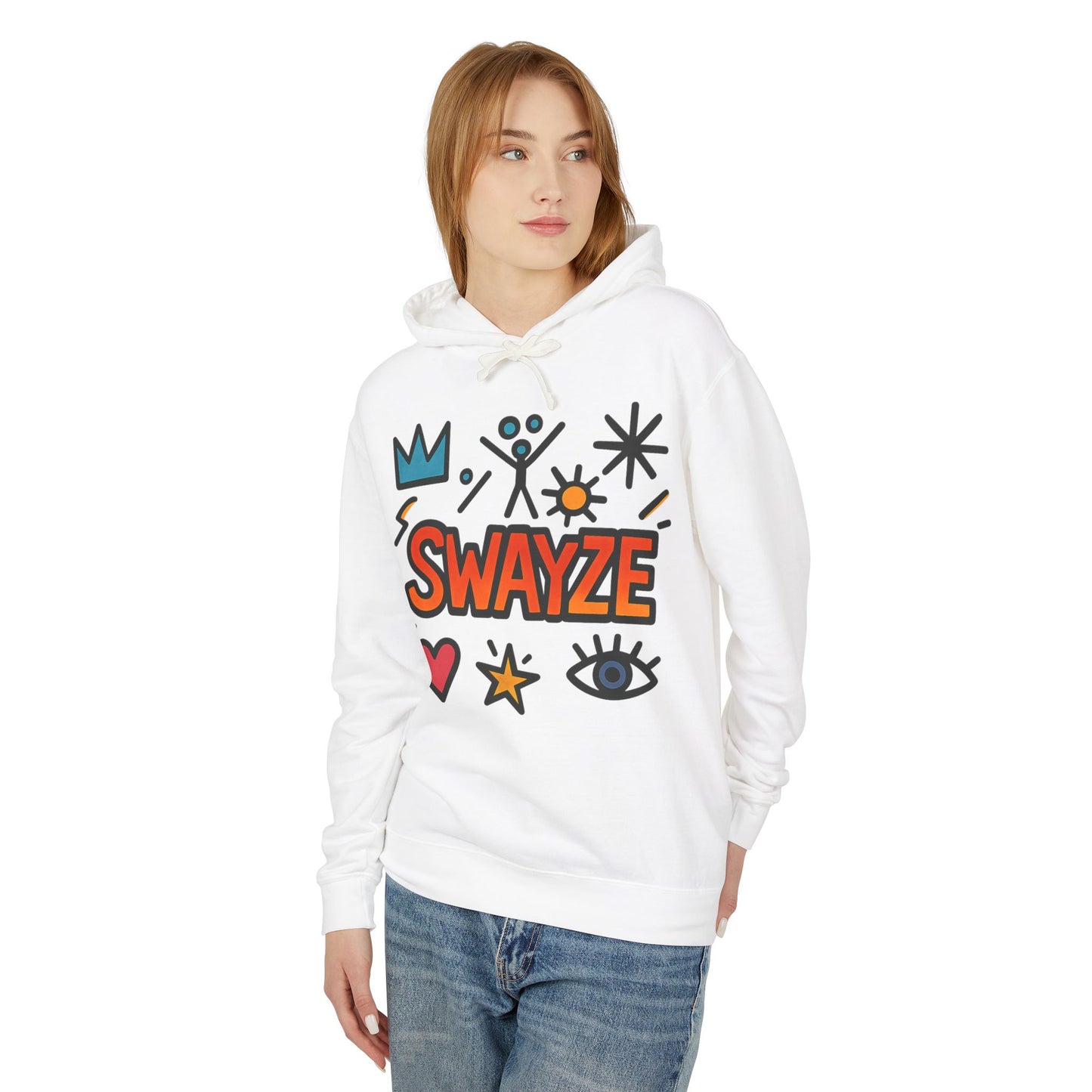 Swayze Graphic Hoodie — Retro Doodle Logo Pullover