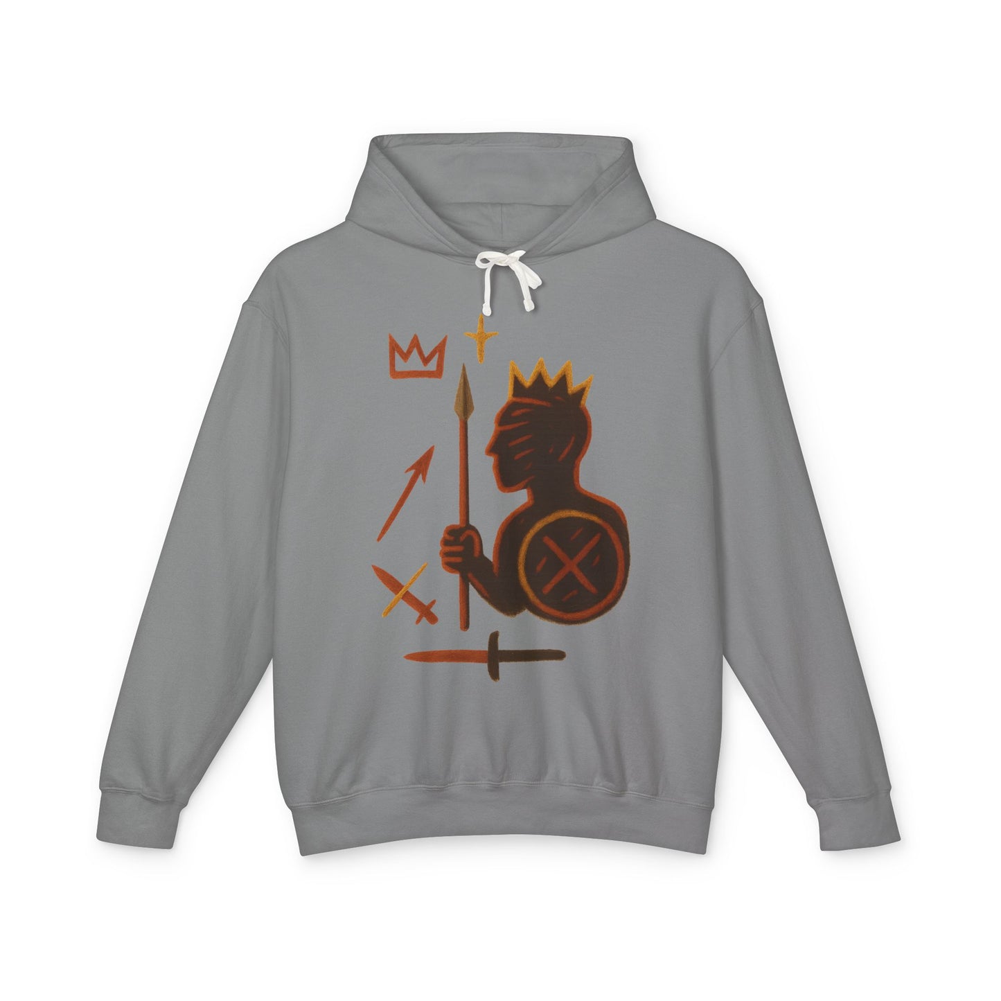 Warrior King Hoodie — Crowned Soldier Graphic Pullover