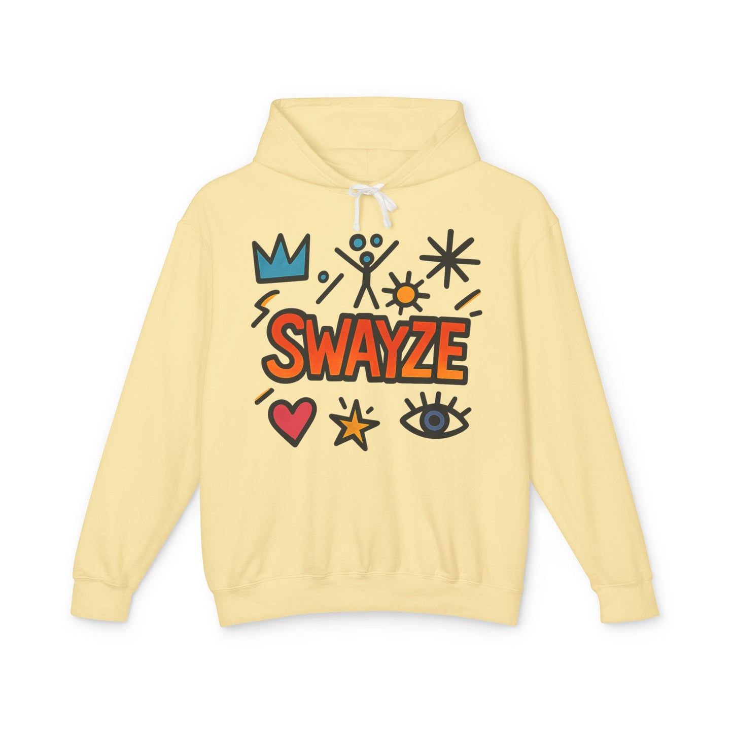 Swayze Graphic Hoodie — Retro Doodle Logo Pullover