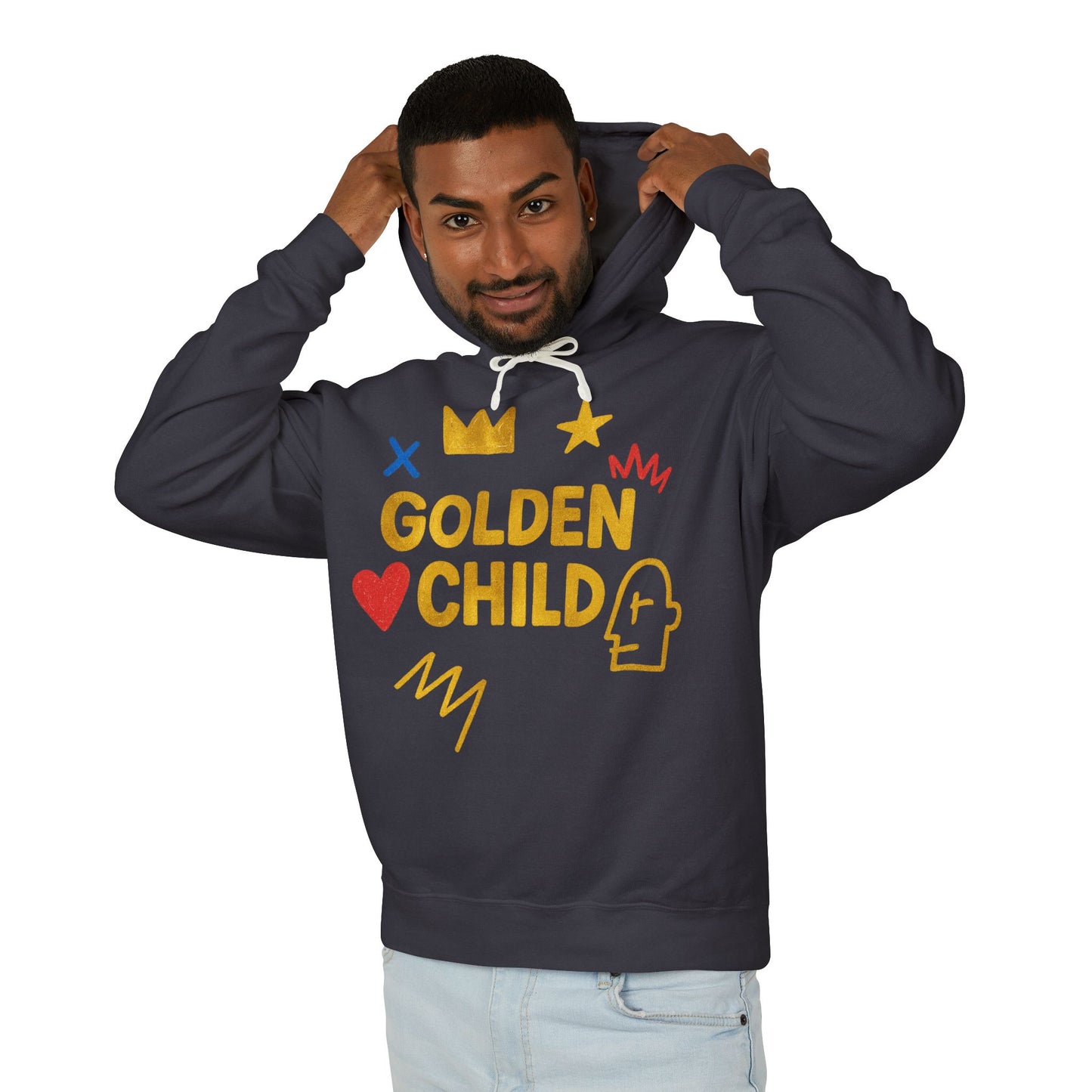Golden Child Hoodie — Cute Gold Graphic Lightweight Sweatshirt