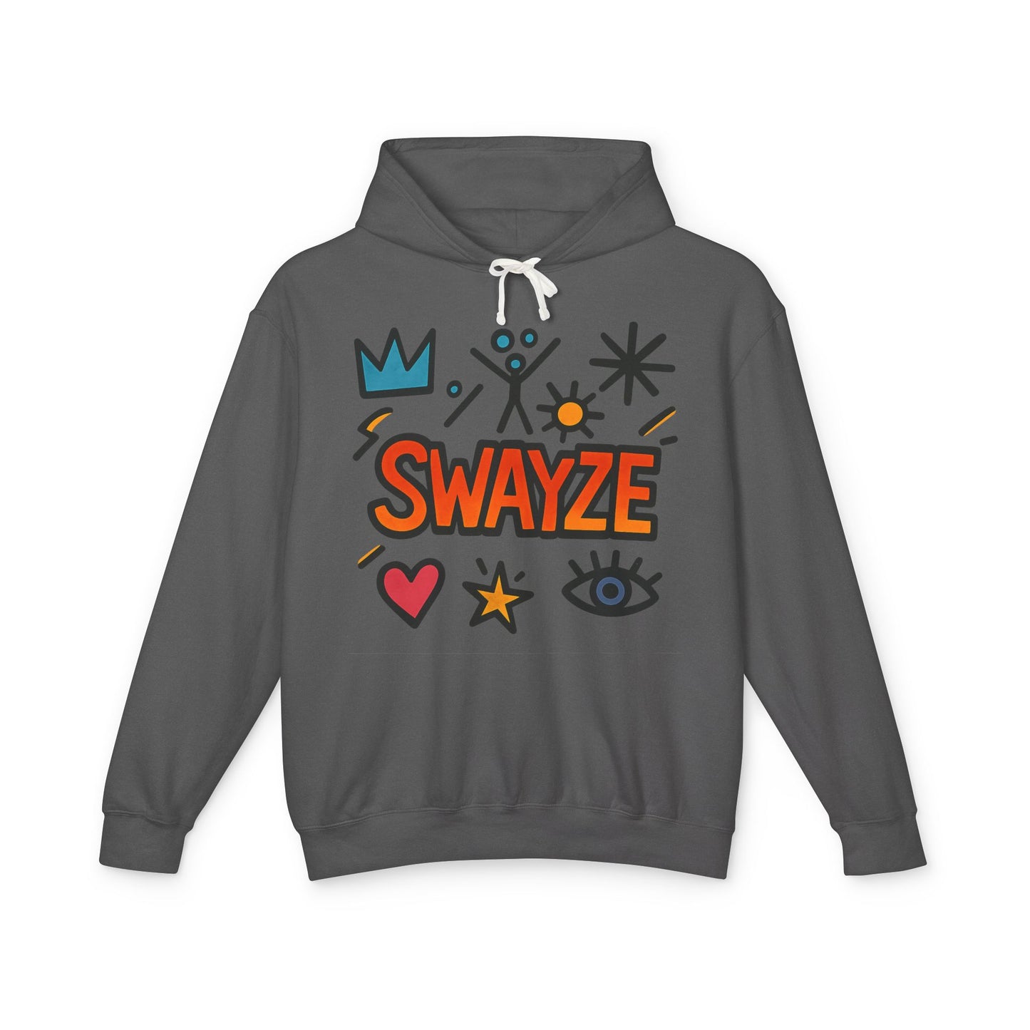 Swayze Graphic Hoodie — Retro Doodle Logo Pullover