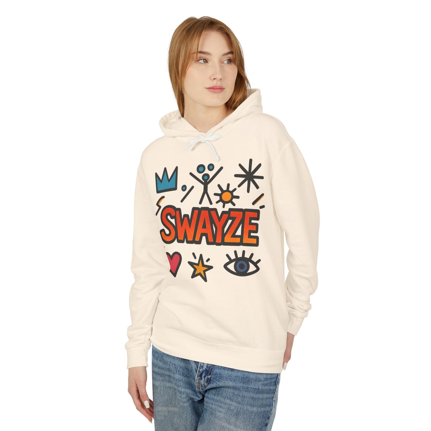Swayze Graphic Hoodie — Retro Doodle Logo Pullover