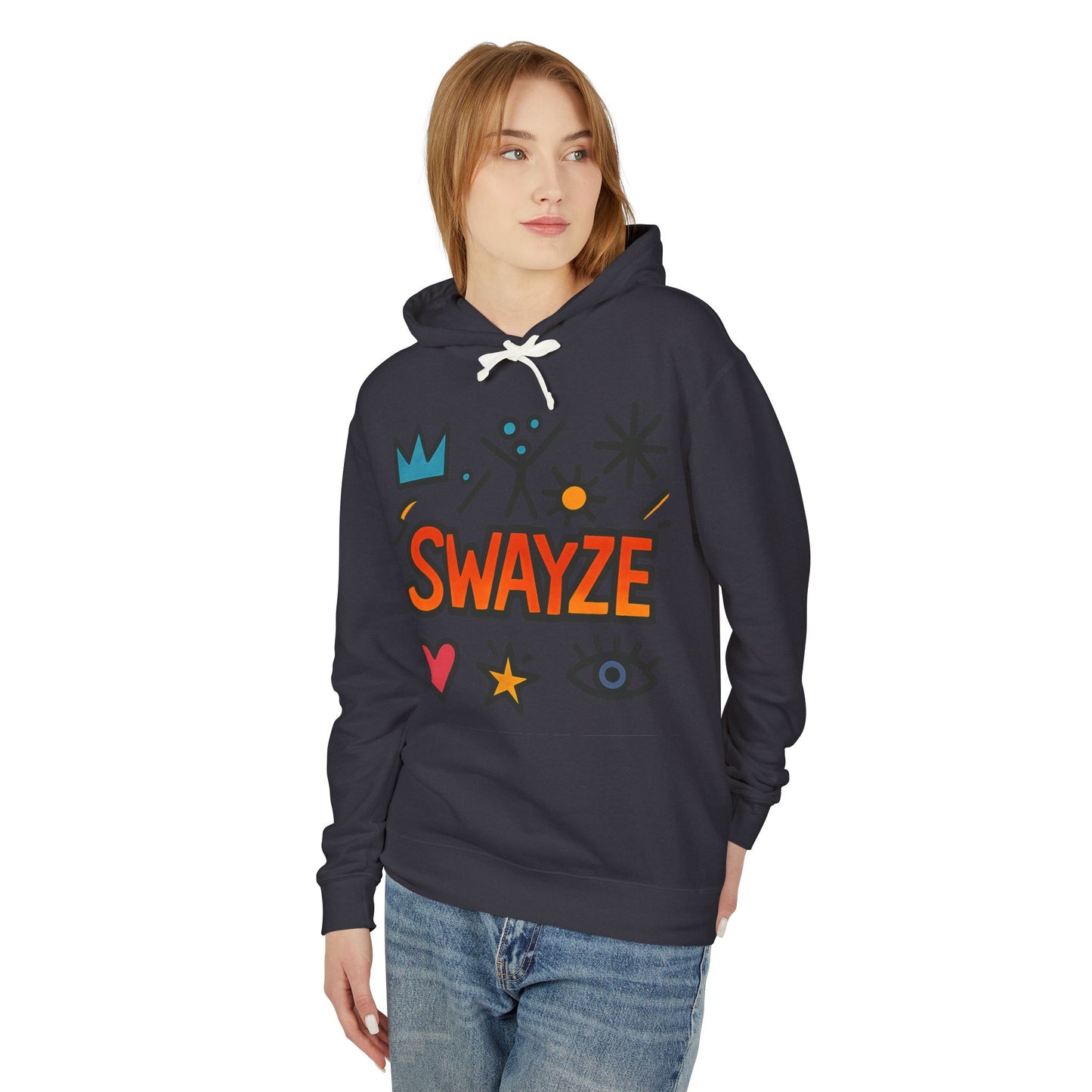 Swayze Graphic Hoodie — Retro Doodle Logo Pullover