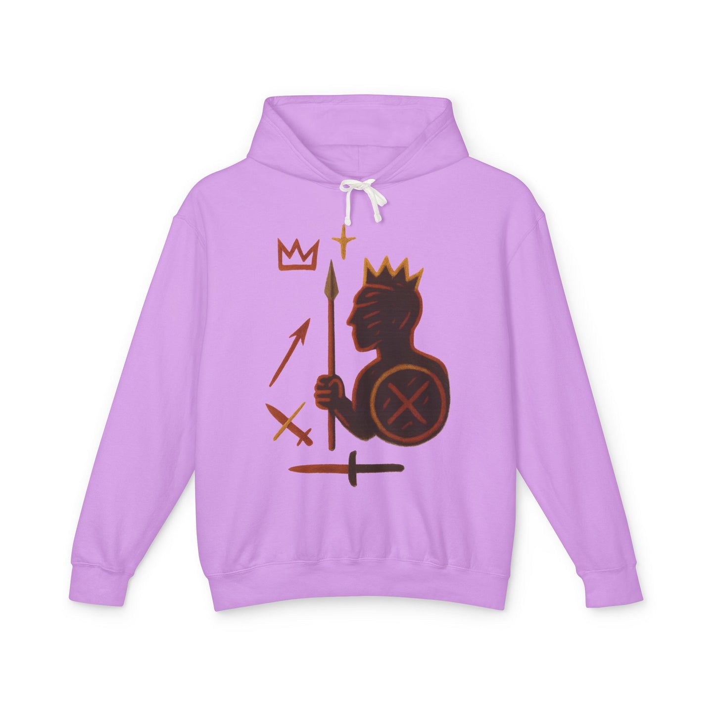 Warrior King Hoodie — Crowned Soldier Graphic Pullover
