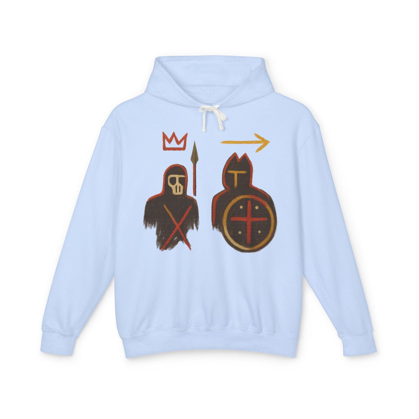 Medieval Warriors Hoodie — Shield & Spear Graphic Lightweight Hooded Sweatshirt