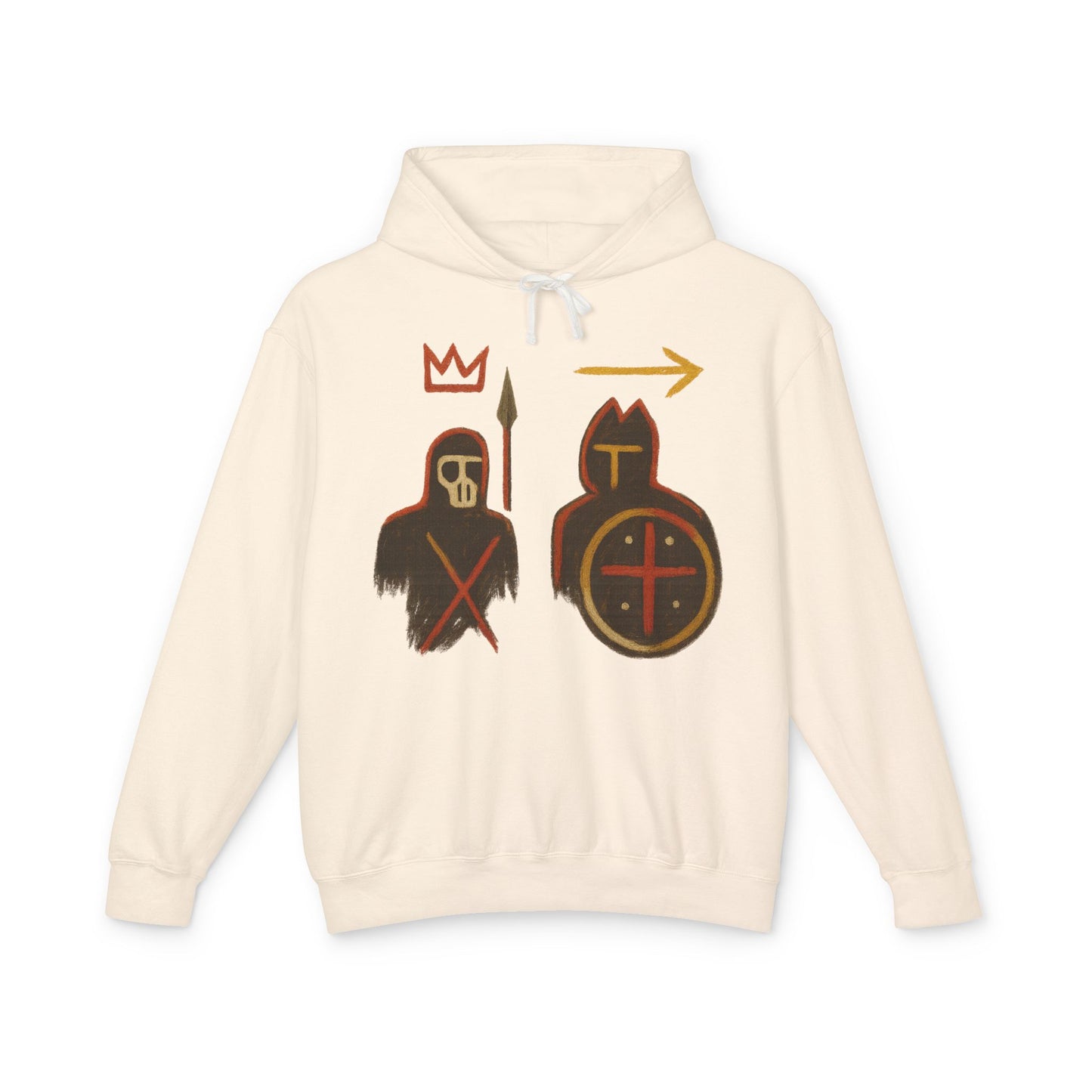 Medieval Warriors Hoodie — Shield & Spear Graphic Lightweight Hooded Sweatshirt