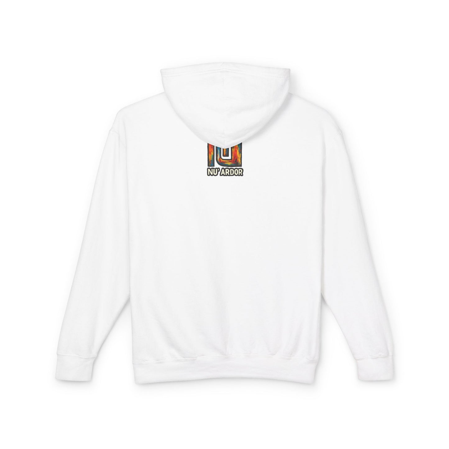 Abstract Symbols Hoodie — Minimalist Sun, Cross & '4' Graphic Lightweight Hooded Sweatshirt