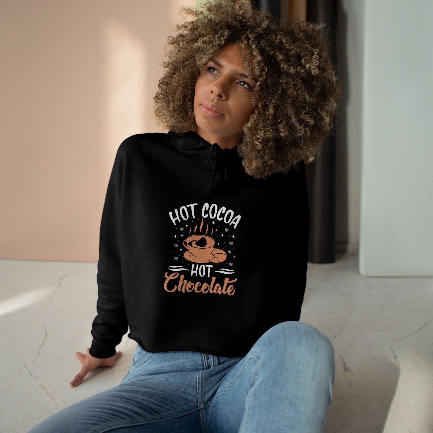 Hot Cocoa Crop Hoodie