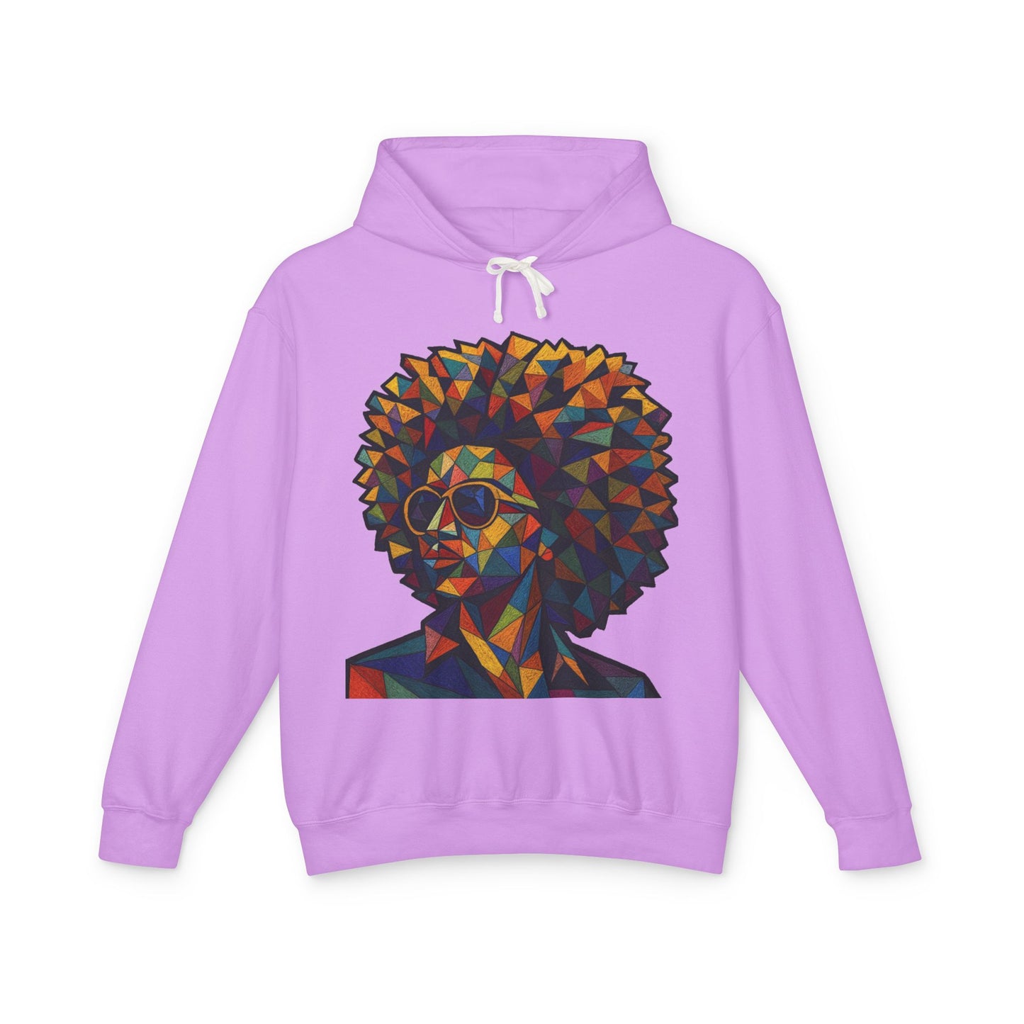 Afro Geometry Hoodie — Colorful Abstract Afrocentric Portrait Sweatshirt