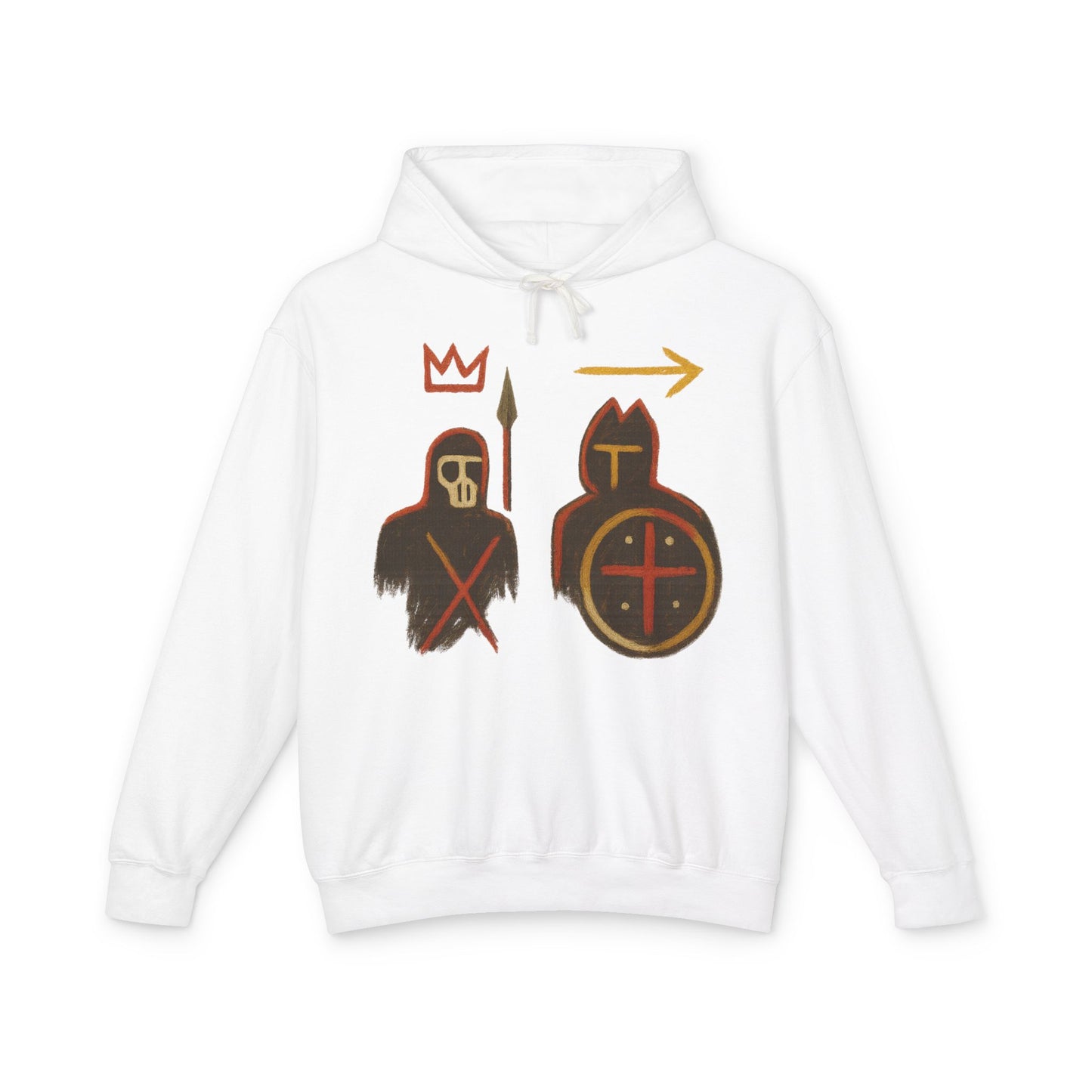 Medieval Warriors Hoodie — Shield & Spear Graphic Lightweight Hooded Sweatshirt