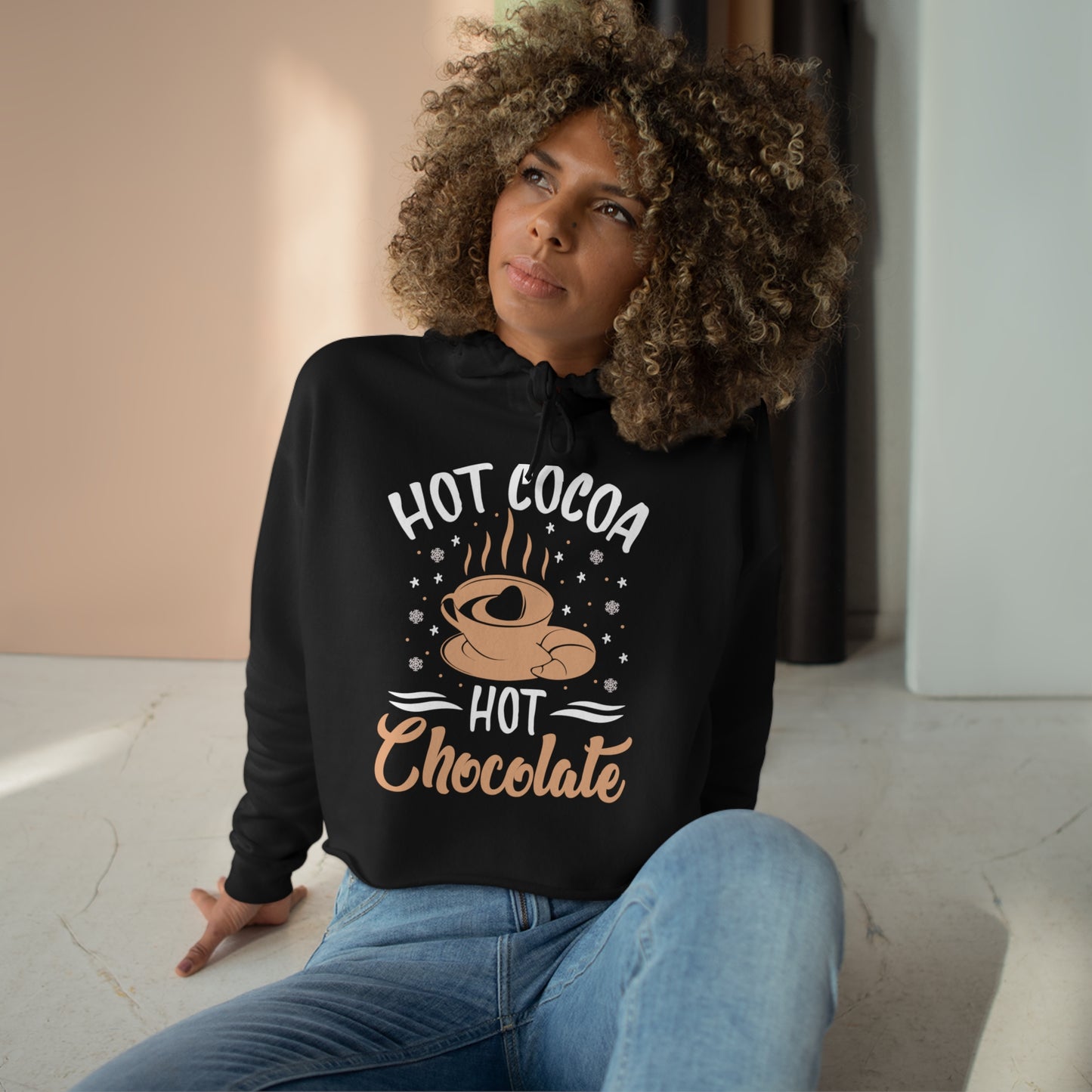 Hot Cocoa Crop Hoodie